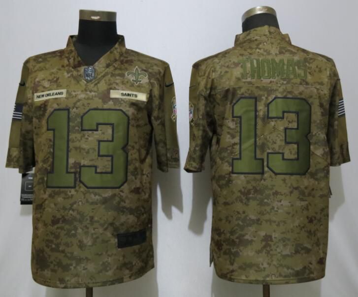 Men New Orleans Saints #13 Thomas Nike Camo Salute to Service Limited NFL Jerseys